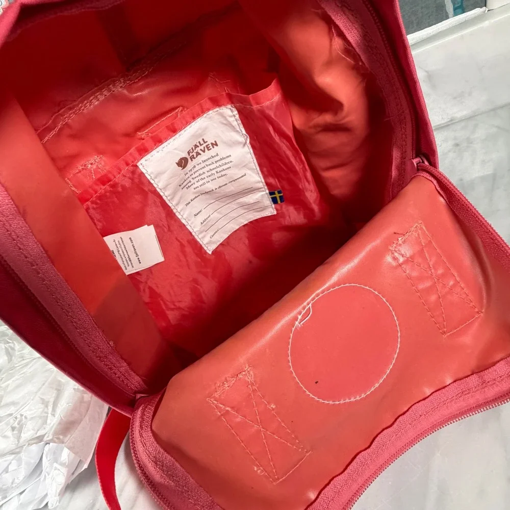 Fjallraven Kanken Mini Backpack Pink Vinylon F Small Daypack 23510 12x9x5 READ
